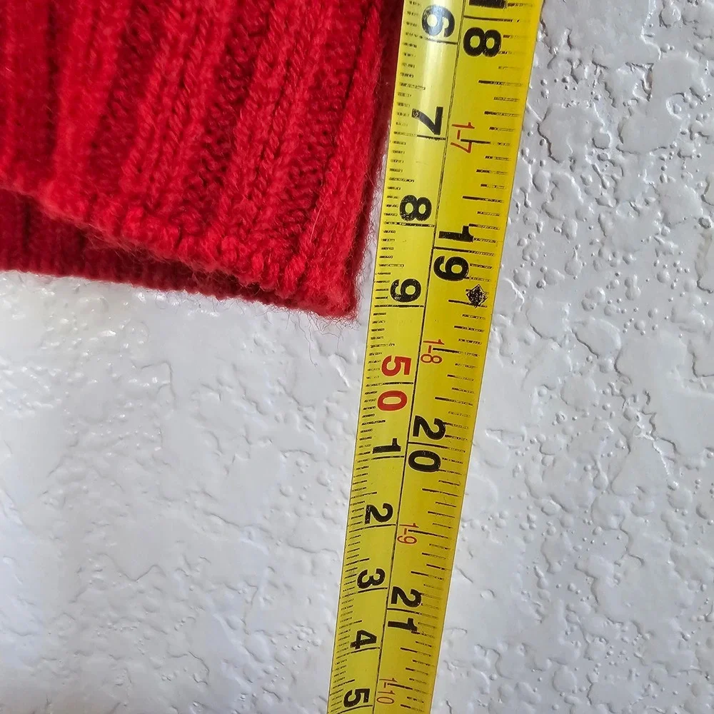 Alicia Vintage Red Knit 2 Piece Set V-Neck‎ Sweater Vest and Midi Skirt Small